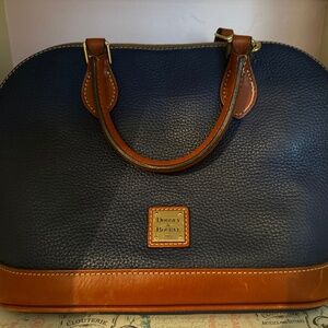 Dooney & Bourke; Navy Blue Leather Handbag